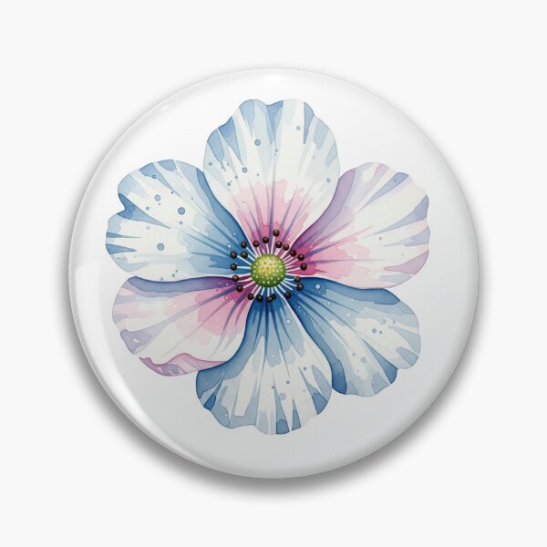 Item preview, Flower - blue & pink - subtle designed and sold by The Idle Muse.