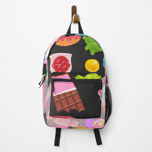 Item preview, Pastel Candy Explosion - Sweet Treats on Black Background designed and sold by VibeArtShop.