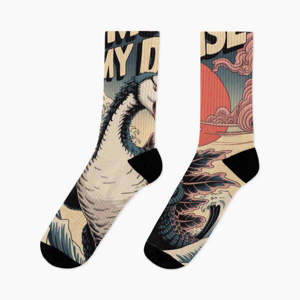 Item preview, Humor Is My Defense Kaiju Goose Retro Wave Graphic T-Shirt designed and sold by NewUSShop.