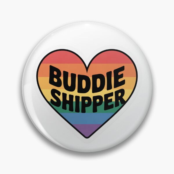 Item preview, Buddie shipper (rainbow heart) designed and sold by atiredfangirl.