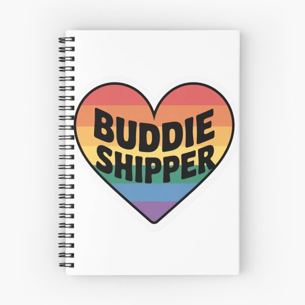Item preview, Buddie shipper (rainbow heart) designed and sold by atiredfangirl.