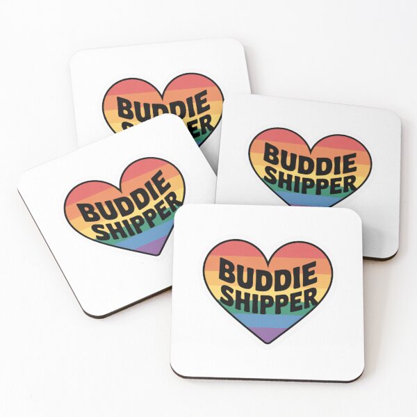 Item preview, Buddie shipper (rainbow heart) designed and sold by atiredfangirl.