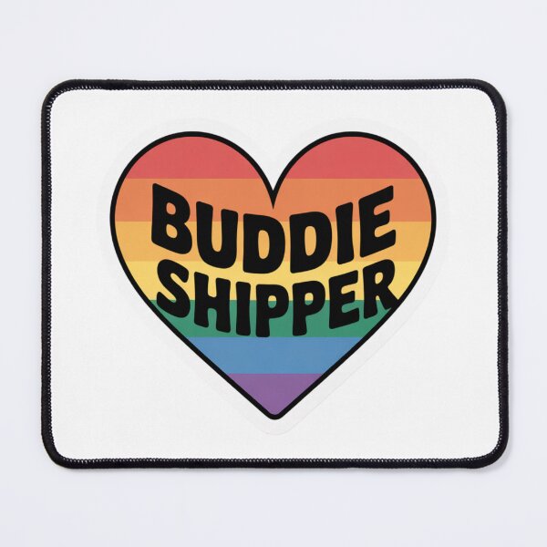 Item preview, Buddie shipper (rainbow heart) designed and sold by atiredfangirl.