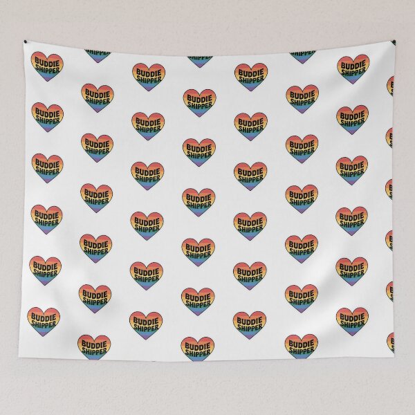 Item preview, Buddie shipper (rainbow heart) designed and sold by atiredfangirl.