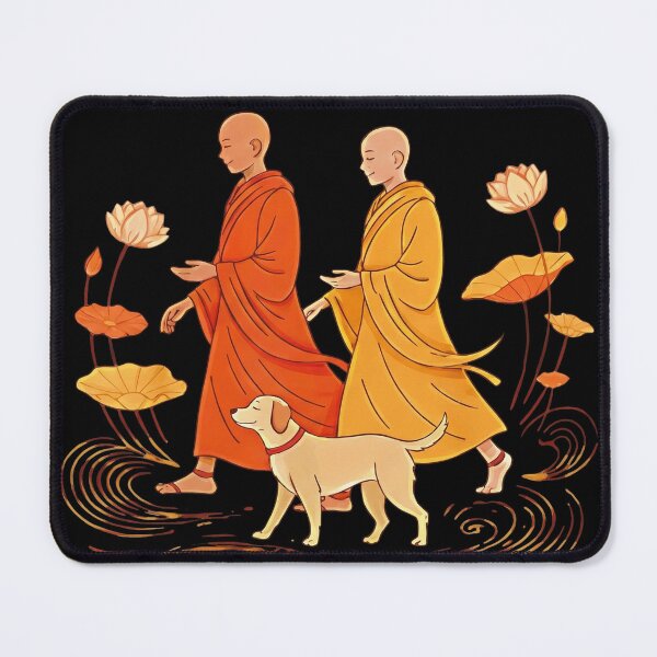 Item preview, Peace Walking Monks Dog  designed and sold by ElliKlemato.