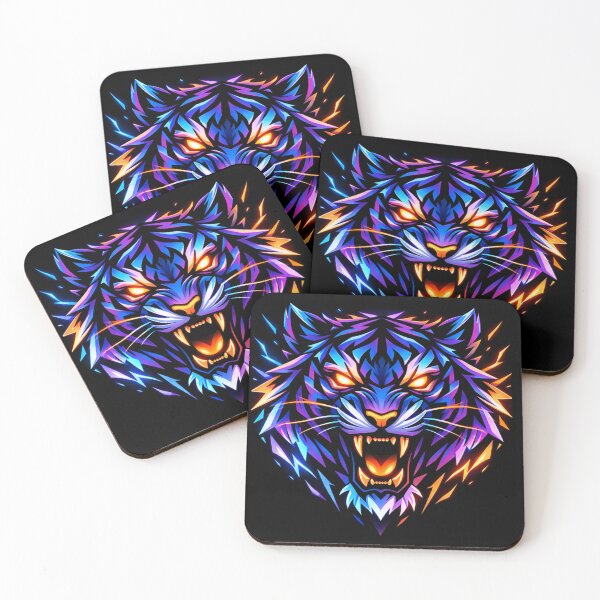 Item preview, Neon Tiger Fury – Cyberpunk Streetwear Tiger Art designed and sold by WittyWear Designs.