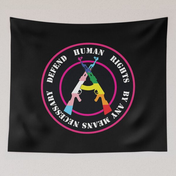 Item preview, Defend Human Rights w GayTrans Flag Colors  designed and sold by NilsZulauf.