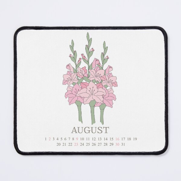 Item preview, August Birth Month Flower - Pink Gladiolus Calendar Art designed and sold by storieslanguage.