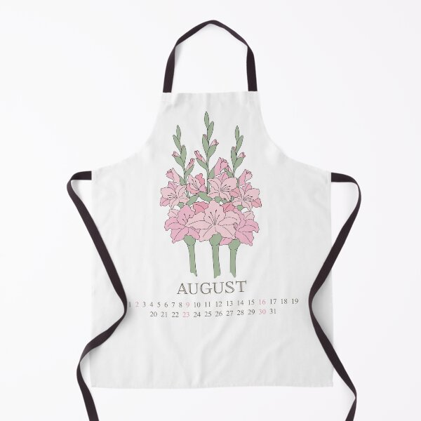 Item preview, August Birth Month Flower - Pink Gladiolus Calendar Art designed and sold by storieslanguage.