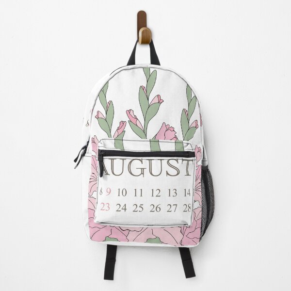 Item preview, August Birth Month Flower - Pink Gladiolus Calendar Art designed and sold by storieslanguage.