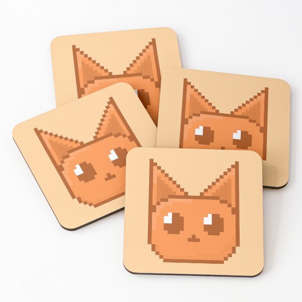 Artikelvorschau, Orangefarbene Katze Pixelart entworfen und verkauft von Lilac-Cat.