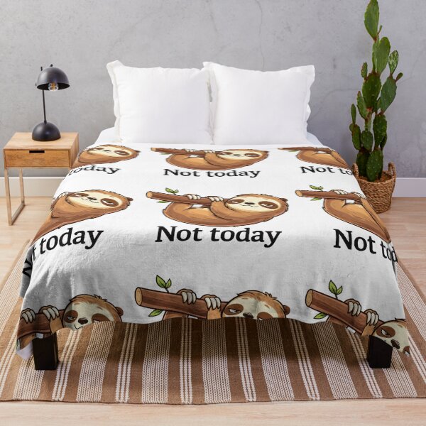 Item preview, Funny Sloth Not Today Cartoon – Lazy Sloth Meme Cute Animal Sticker & T-Shirt Design designed and sold by Dasts Cart.