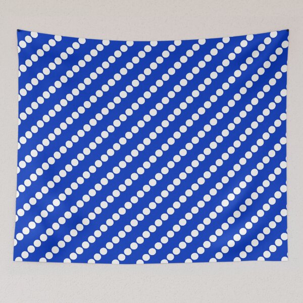 Item preview, White Polka Dots on Cobalt Blue (CL) designed and sold by POLKAIWERX.