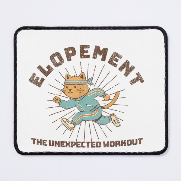 Item preview, Elopement The Unexpected Workout Vintage Cat Runner designed and sold by Ali-printshop.