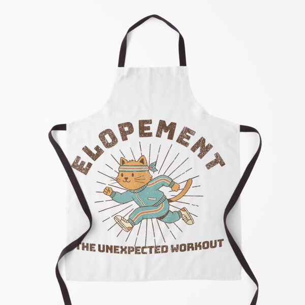 Item preview, Elopement The Unexpected Workout Vintage Cat Runner designed and sold by Ali-printshop.