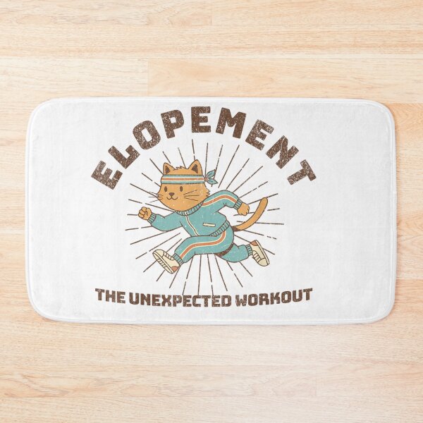 Item preview, Elopement The Unexpected Workout Vintage Cat Runner designed and sold by Ali-printshop.