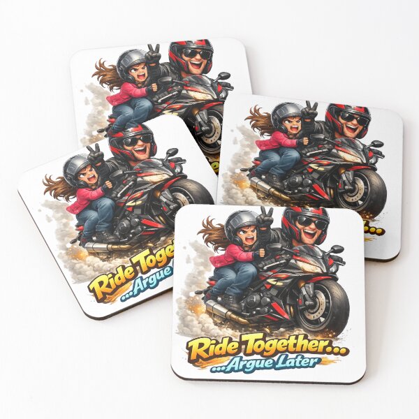 Item preview, Ride Together Argue Later Funny Motorcycle Couple Shirt designed and sold by jerskie_12tribes.