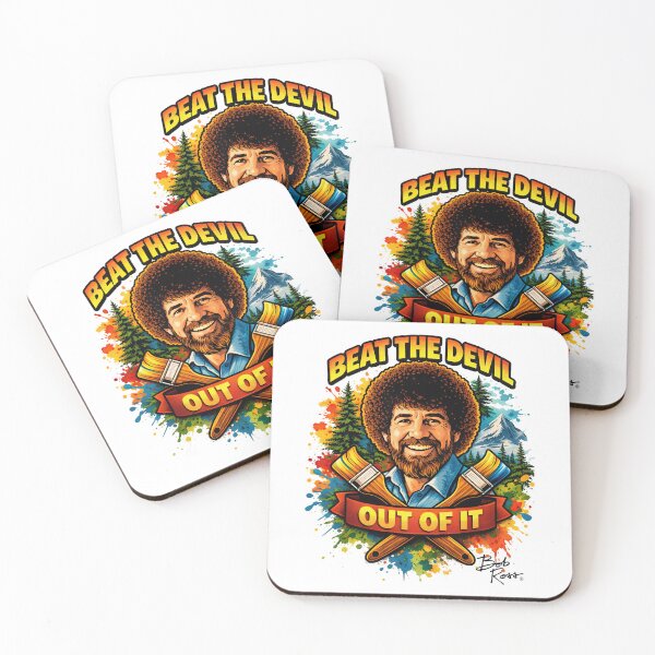 Item preview, Bob Ross Merch, Bob Ross Fan Art, Beat The Devil Out Of It designed and sold by graphic-genie.