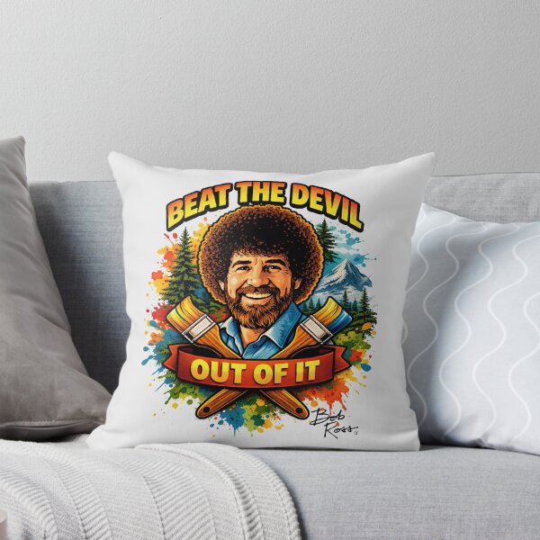 Item preview, Bob Ross Merch, Bob Ross Fan Art, Beat The Devil Out Of It designed and sold by graphic-genie.
