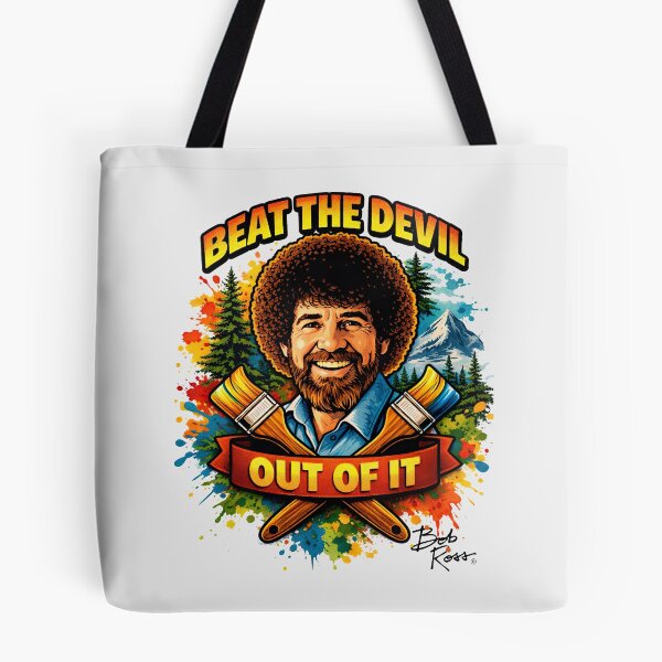 Item preview, Bob Ross Merch, Bob Ross Fan Art, Beat The Devil Out Of It designed and sold by graphic-genie.