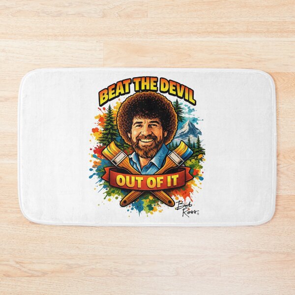 Item preview, Bob Ross Merch, Bob Ross Fan Art, Beat The Devil Out Of It designed and sold by graphic-genie.