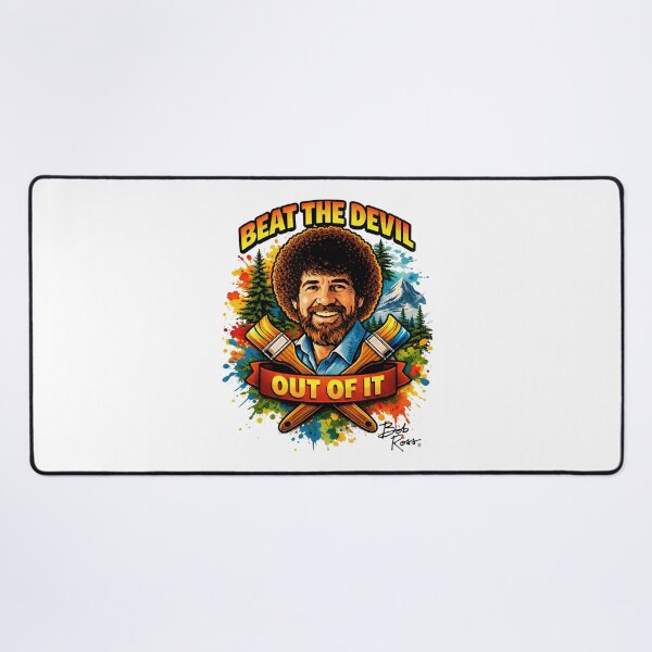 Item preview, Bob Ross Merch, Bob Ross Fan Art, Beat The Devil Out Of It designed and sold by graphic-genie.
