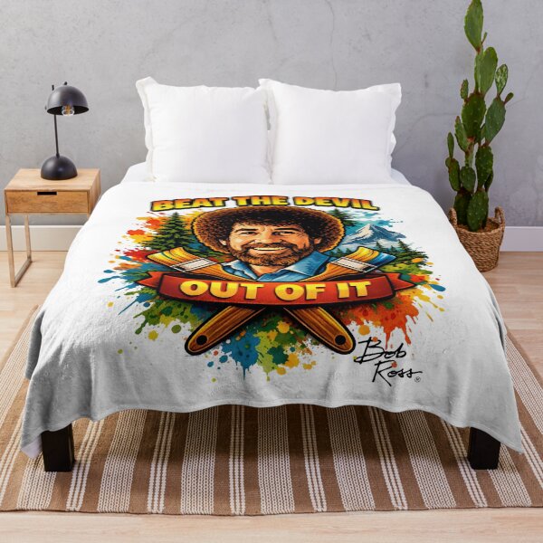 Item preview, Bob Ross Merch, Bob Ross Fan Art, Beat The Devil Out Of It designed and sold by graphic-genie.