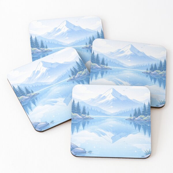 Item preview, Serene Landscape in Blue Tones designed and sold by EsenciaZen.