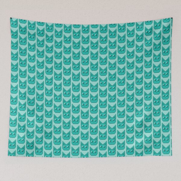 Item preview, Cyan Cat Pixelart designed and sold by Lilac-Cat.