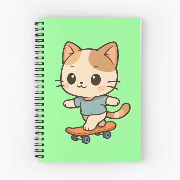 Item preview, Chibi Cat Skateboarding Quiet Fun designed and sold by VibeShift Studio.
