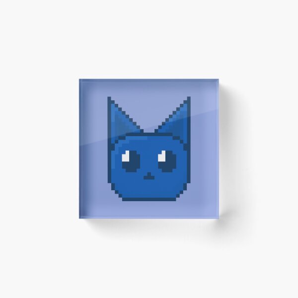 Artikelvorschau, Blaue Katze Pixelart entworfen und verkauft von Lilac-Cat.