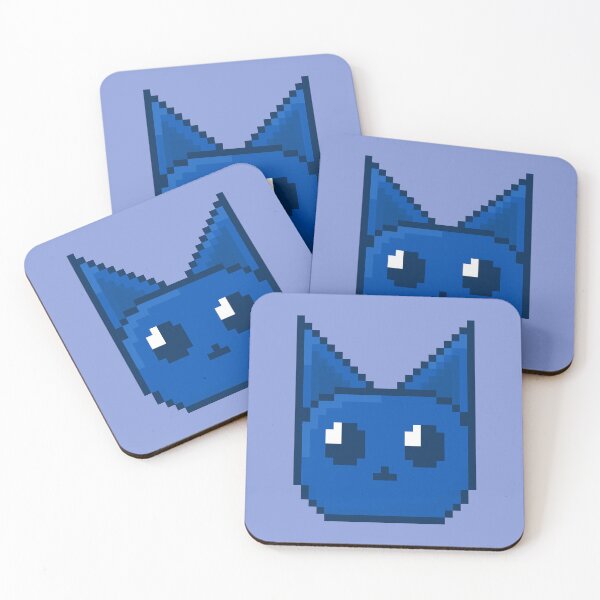 Artikelvorschau, Blaue Katze Pixelart entworfen und verkauft von Lilac-Cat.
