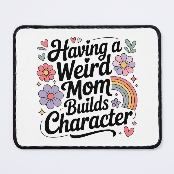 Item preview, Having A Weird Mom Builds Character, Weird Moms Build Character, Stay Weird designed and sold by graphic-genie.