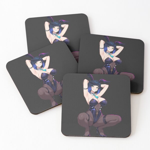 Item preview, Seductive Midnight Bunny Temptress in Glossy Corset Pose designed and sold by Jimakmo.