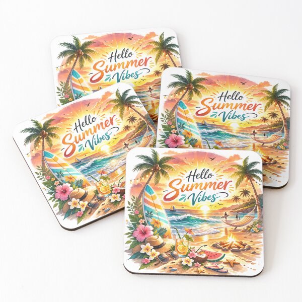 Item preview, Hello Summer Vibes: Beach Bonfire Sunset designed and sold by xavier-explore.