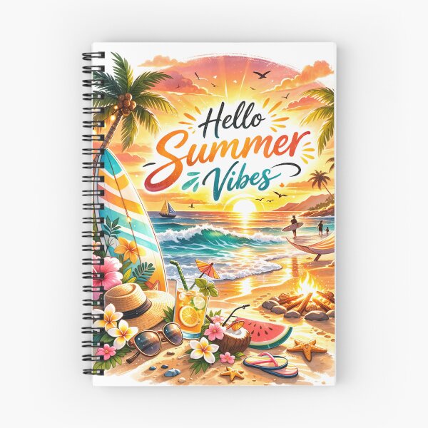 Item preview, ¡Hola, ambiente veraniego!: Atardecer con hoguera en la playa. designed and sold by xavier-explore.
