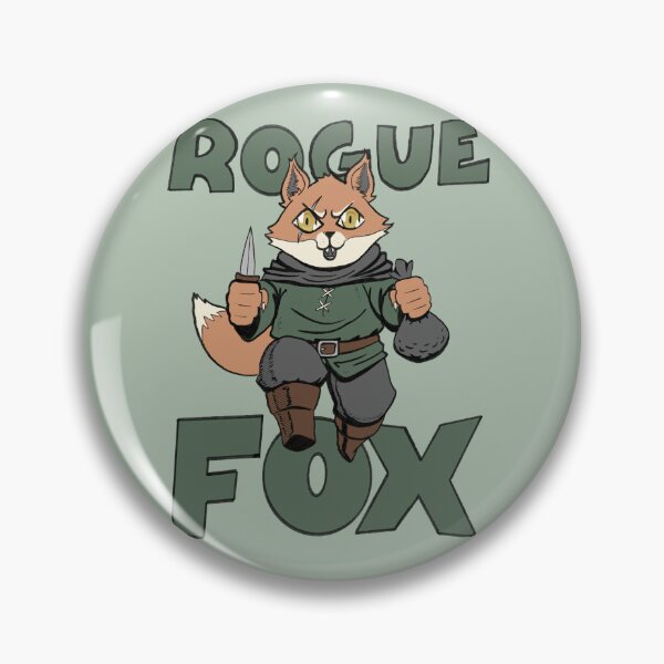 Item preview, Rogue Fox – Dagger & Coin Bag Fantasy Thief, Animal RPG Character Art Print designed and sold by RipeRambutanArt.