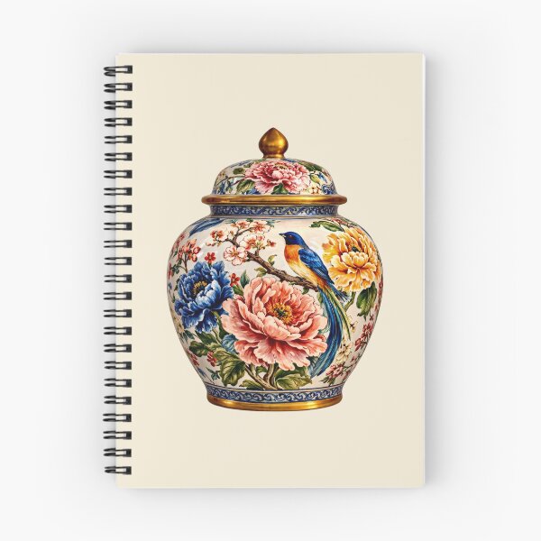 Item preview, Chinese Ginger Jar - Floral Bird Porcelain Decorative designed and sold by Myra365Art.