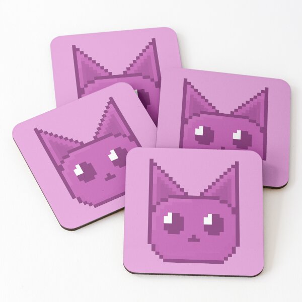Artikelvorschau, Magenta Cat Pixelart entworfen und verkauft von Lilac-Cat.