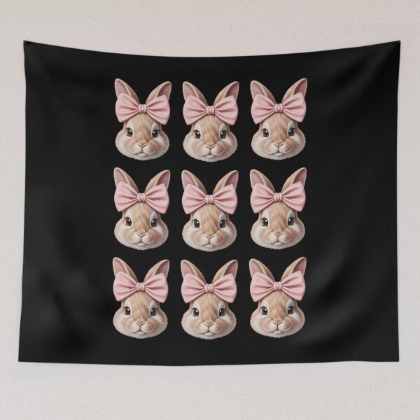 Item preview, Cute Easter Bunny Face Coquette Bow Easter Day designed and sold by EllenJast.
