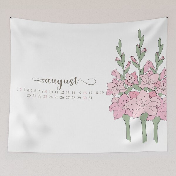 Item preview, gladiolus, august birthmonth flower calendar designed and sold by storieslanguage.