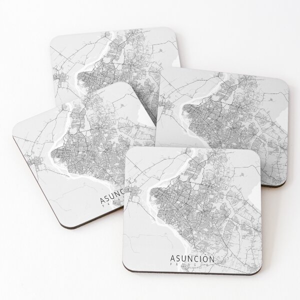 Item preview, Asuncion City Map of Paraguay - Minimalist designed and sold by deMAP.