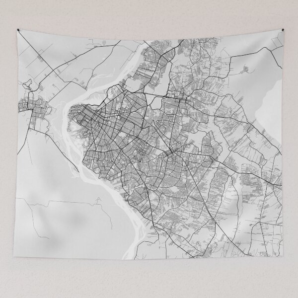 Item preview, Asuncion City Map of Paraguay - Minimalist designed and sold by deMAP.
