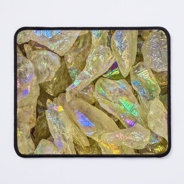 Item preview, Iridescent Angel Aura Quartz Crystals – Rainbow Prism Gemstone Macro Photography designed and sold by aadventures.