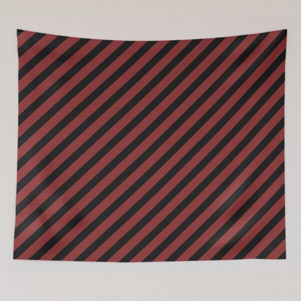 Item preview, Black And Brick Red Diagonal Striped Pattern designed and sold by pattern-archive.
