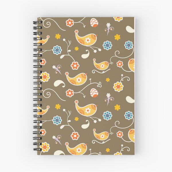 Item preview, Colorful Scandinavian Folk Bird and Floral Seamless Pattern on Purple Background designed and sold by CHANCHANAI.