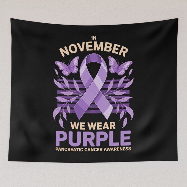 Item preview, In November We Wear Purple Pancreatic Cancer Awareness Month designed and sold by EllenJast.