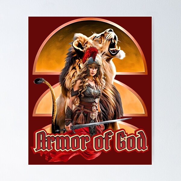 Item preview, Armor of God Warrior Lioness designed and sold by Tripp Art Studio.