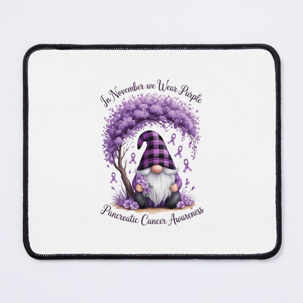 Item preview, In November We Wear Purple Pancreatic Cancer Awareness Gnome designed and sold by EllenJast.