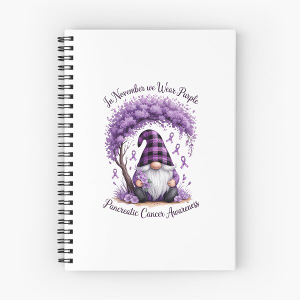Item preview, In November We Wear Purple Pancreatic Cancer Awareness Gnome designed and sold by EllenJast.